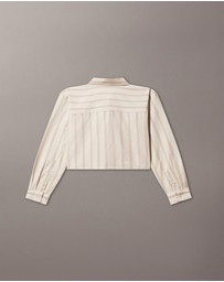 Calvin Klein Jeans - Girls Boxy Cropped Striped Shirt