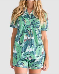 Sant And Abel - Women's Martinique® Green Banana Leaf Short PJ Set