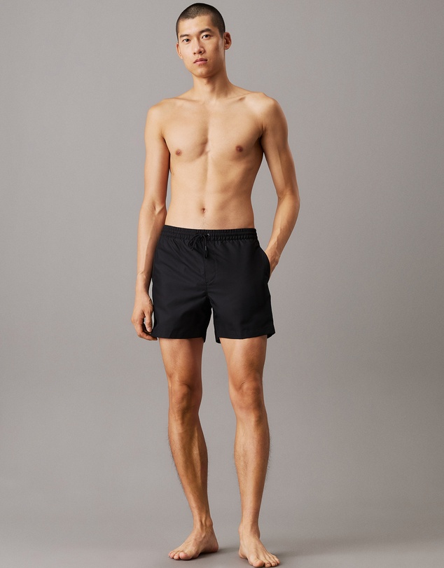 Calvin Klein - Logo Tape Medium Drawstring Swim Shorts