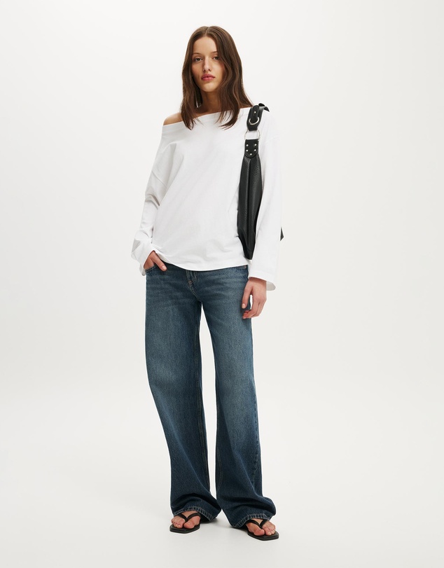 Cotton On - Boxy Off Shoulder Long Sleeve