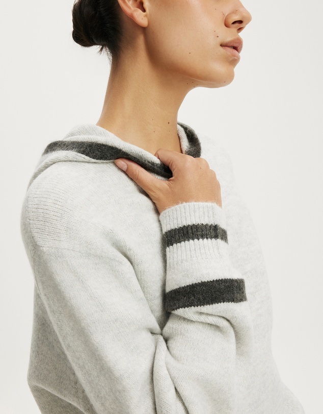 Cotton On - Sporty Stripe Hooded Knit
