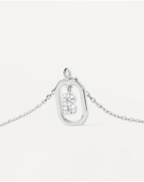 PDPAOLA - Mini Letter B Silver Necklace
