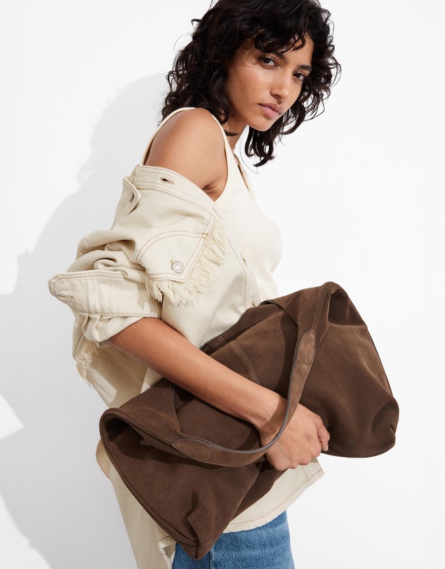 & Other Stories - Large Suede Tote - Brown