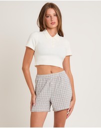 Alice In The Eve - Amber Crop Polo Knit