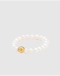 Nialaya Jewellery - Women's Beaded Pearl Ring