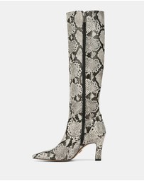 Wittner - Louella Embossed Leather Knee High Boots