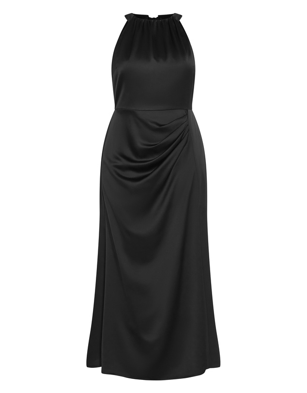 City Chic - Plus size Celina Halter Maxi Dress - black