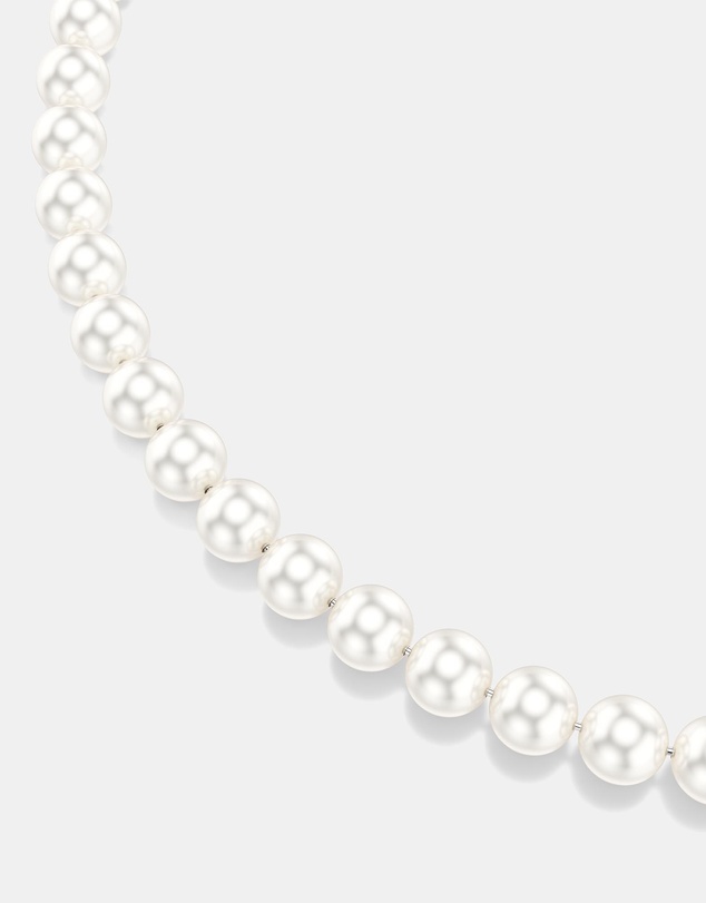 Swarovski - Matrix Necklace, Crystal Pearl, White, Rhodium Plated