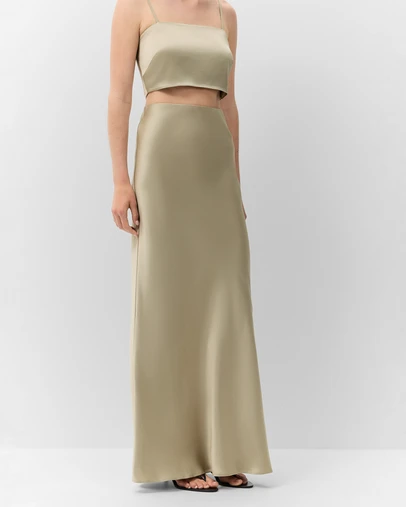 UNISON - Satin Bias Maxi Skirt