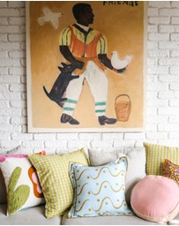 Mosey Me - Citrus Seersucker Euro Pillowcase Set