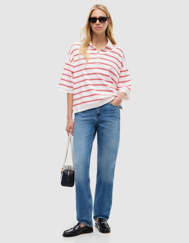 Tommy Hilfiger - Oversized Fit Stripe Polo Shirt