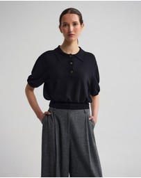 Oxford - Rose Polo Knitted Top