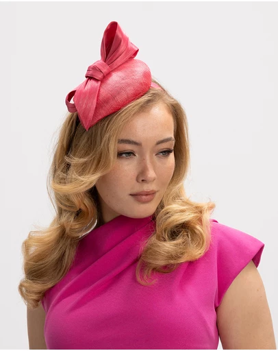 Morgan & Taylor - Rosie Fascinator in Hot Pink