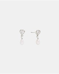 SAINT VALENTINE - True Love Pearl Studs - Silver