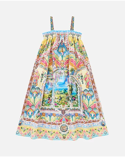 Camilla - Wide Strap Maxi Sun Dress - Kids-Teens
