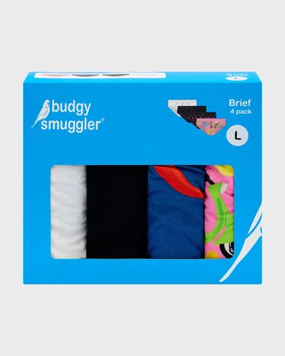 Budgy Smuggler - Men's Underwear Briefs 4 Pack in Spring Fling