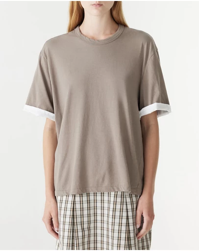 Bassike - Slouch Turnback T-Shirt