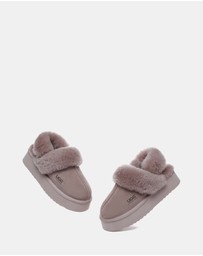EVERAU - Australian Shepherd Ugg Musa Platform Cow Suede Upper House Shoes