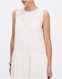 Minima Esenciales - Cordelia Self Stripe Resort Midi Dress