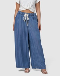 Indigo Tonic - Blake Chambray Wide Leg Pants