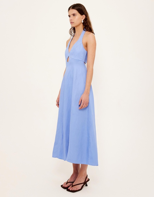 Staple the Label - Azzurra Linen Halter Dress