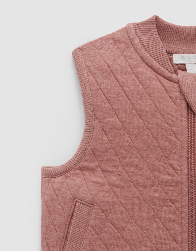 Purebaby - Quilted Vest -Kids-Babies