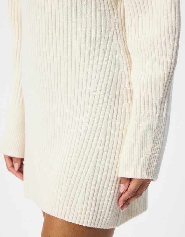 & Other Stories - Rib-Knit Mock-Neck Mini Dress