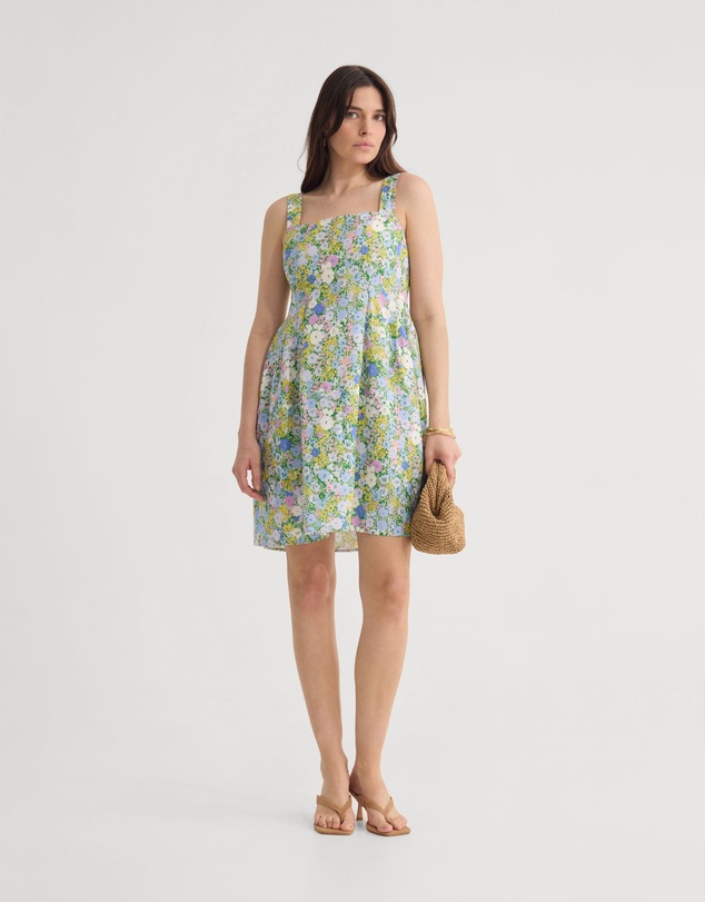 Oxford - Terra Ditsy Floral Linen Dress