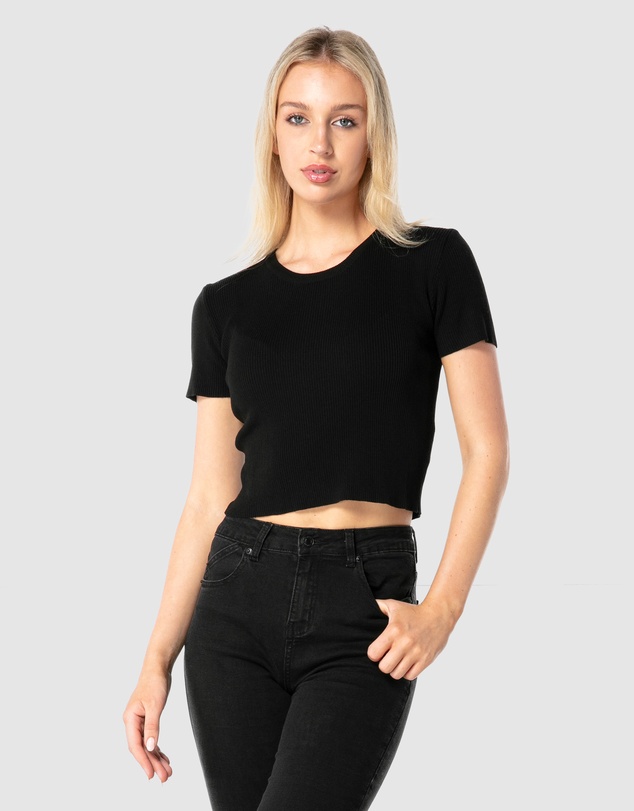ONEBYONE - Premium Ribbed Crop Tee