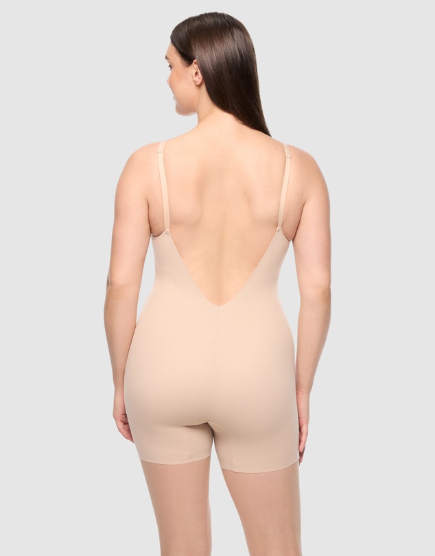 Cupid Fine Shapewear - Dress Rehearsal Mid-Thigh Low Back Shapewear Bodysuit