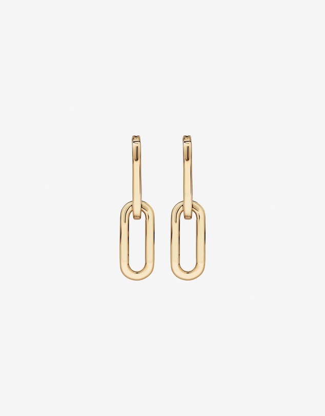 Michael Hill - Paperclip Huggie Drop Earrings in 10kt Yellow Gold