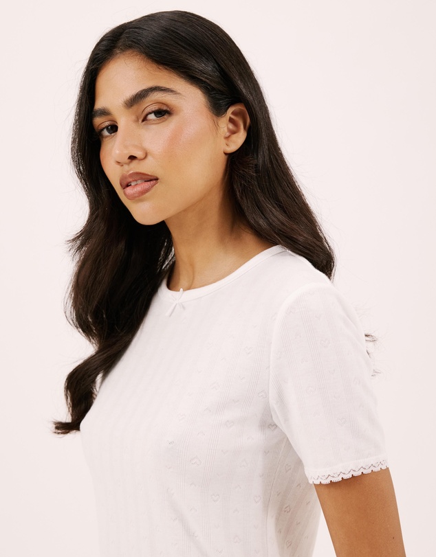 Atmos&Here - Nora Pointelle T-Shirt Shorts Set