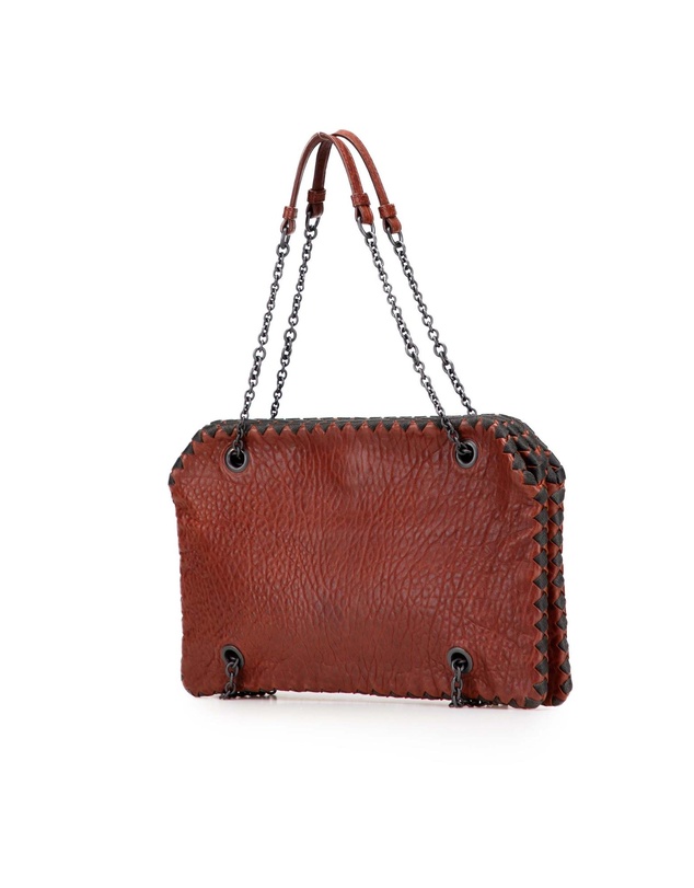 Pre-Loved by Azura Reborn - Pre-Loved Textured Leather Whipstitch Duo Shoulder Bag