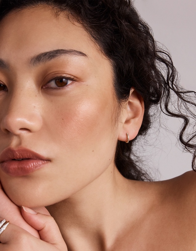 Michael Hill - Round Brilliant Diamond Huggie Hoop Earrings in 10kt Yellow Gold