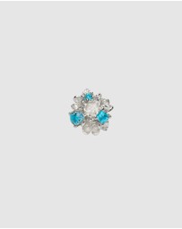 Karen Walker - Rock Garden Flower Ball Earrings with Topaz