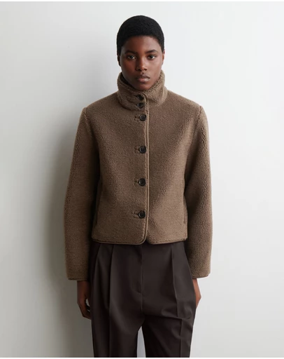 COS - Funnel-Neck Teddy Jacket
