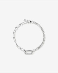 Michael Hill - Paperclip and Curb Link Bracelet in Sterling Silver