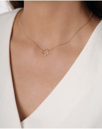 Elli Jewelry - Necklace Cloverleaf Pendant Elegant Luck with Zirconia Crystals in 925 Sterling Silver Gold Plated