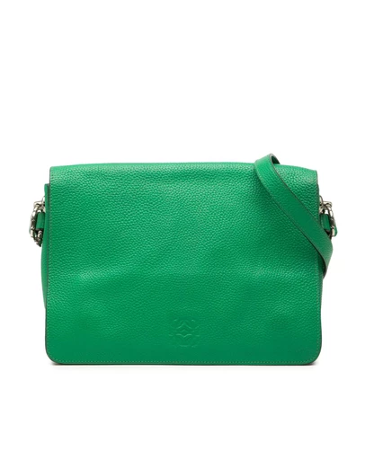 Pre-Loved by Azura Reborn - Pre-Loved Pebbled Calfskin Anagram Flap Crossbody