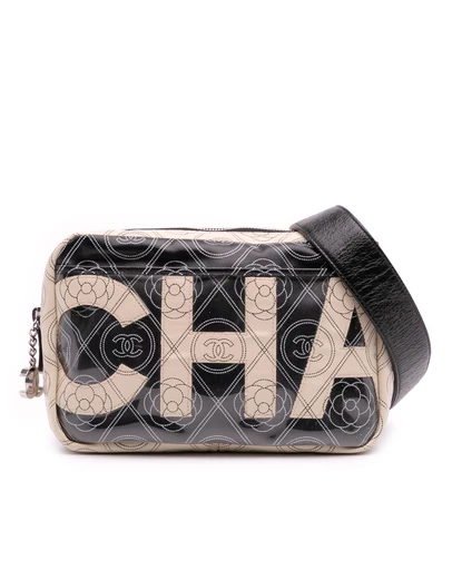 Pre-Loved by Azura Reborn - Pre-Loved Coated Canvas Camellia Logo Camera Bag