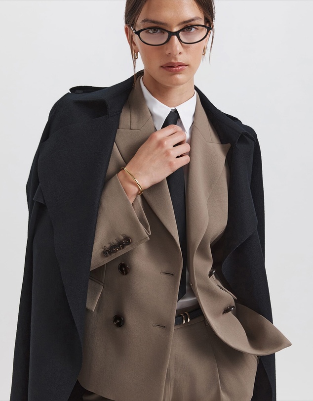 SABA - Dharma Stitch Detail Double Breasted Blazer