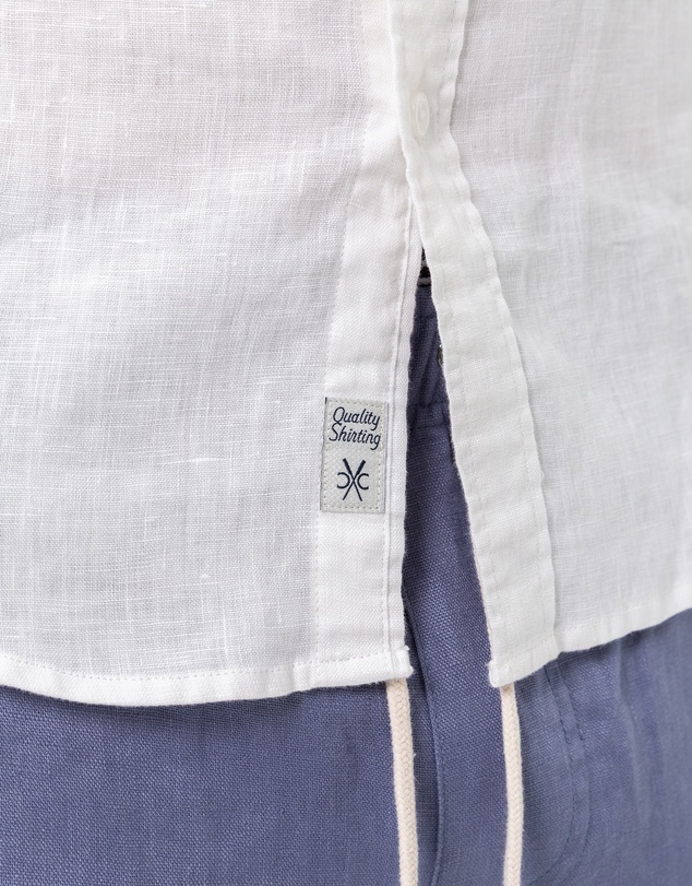 Coast Clothing - Long Sleeve Linen Shirt: White