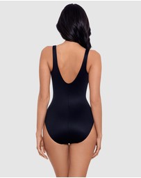 Miraclesuit Swimwear  - Network New Vive Underwire Zip Front One Piece Shaping Swimsuit