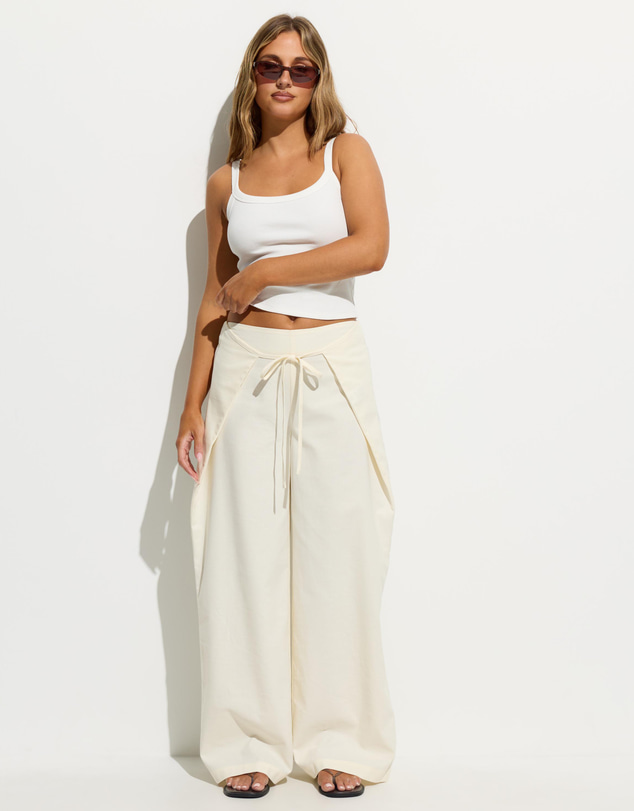 Dazie - Toni Relaxed Linen Blend Barrel Leg Pants