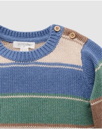 Purebaby - Forest Striped Jumper -Kids-Babies