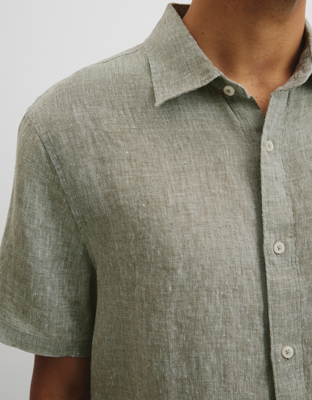 Country Road - Organically Grown Linen Regular Fit Short Sleeve Shirt