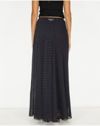 Dazie - Afloat Polka Dot Maxi Skirt