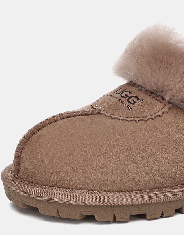 EVERAU - Australian Shepherd Ugg Waffle Slipper Sheepskin Upper House Shoes