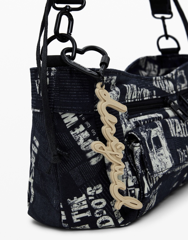 Desigual - Medium newspaper handbag