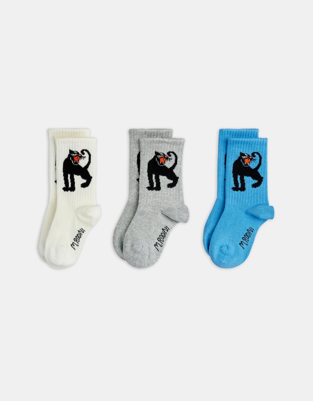 Mini Rodini - 3-Pack Panther Socks - Babies-Teens